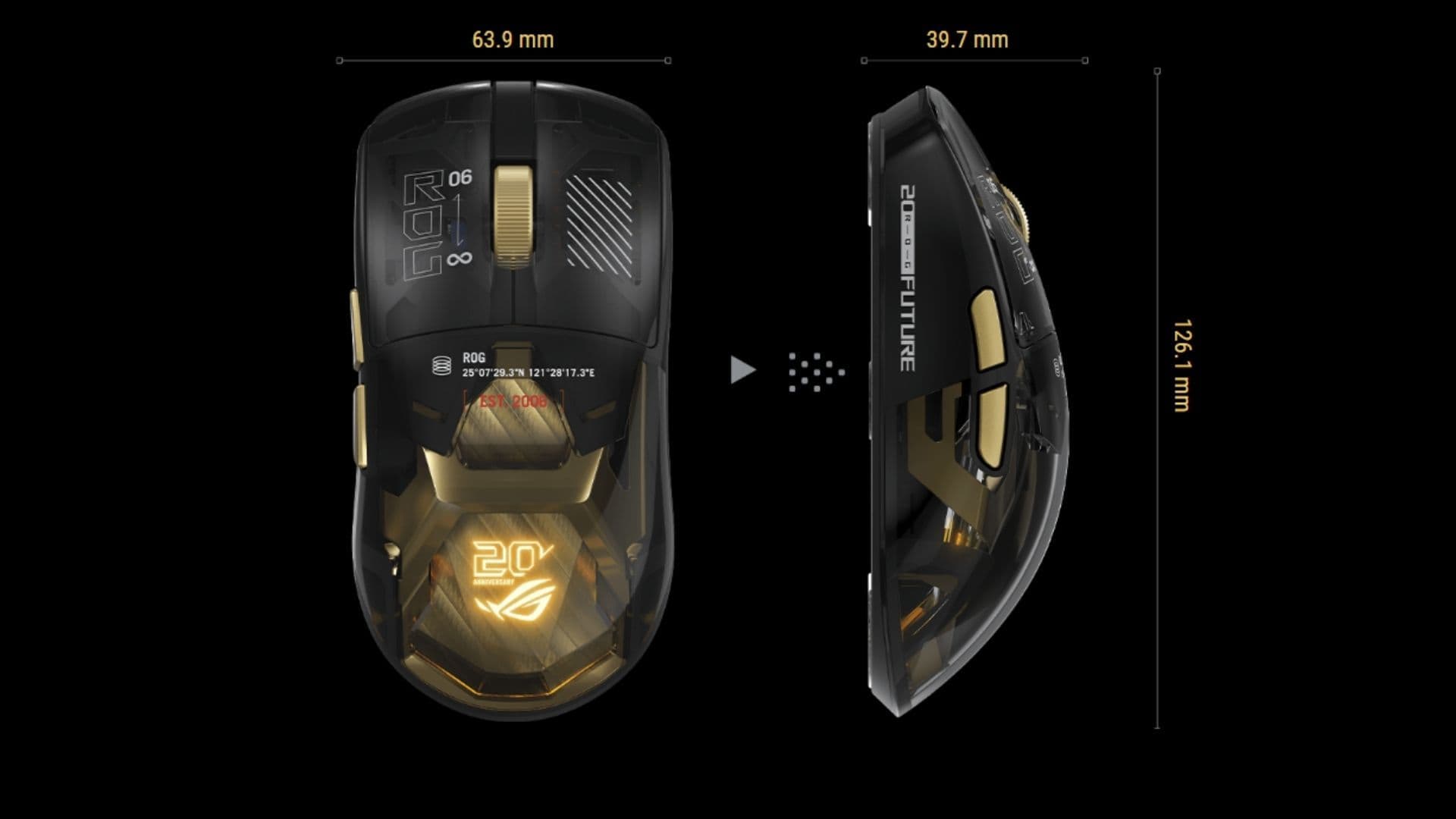 A Asus anunciou uma versão banhada a ouro de 82 g do seu mouse Harpe II com 65K DPI, mas rumores sobre o preço me fazem pensar que está muito fora do meu orçamento