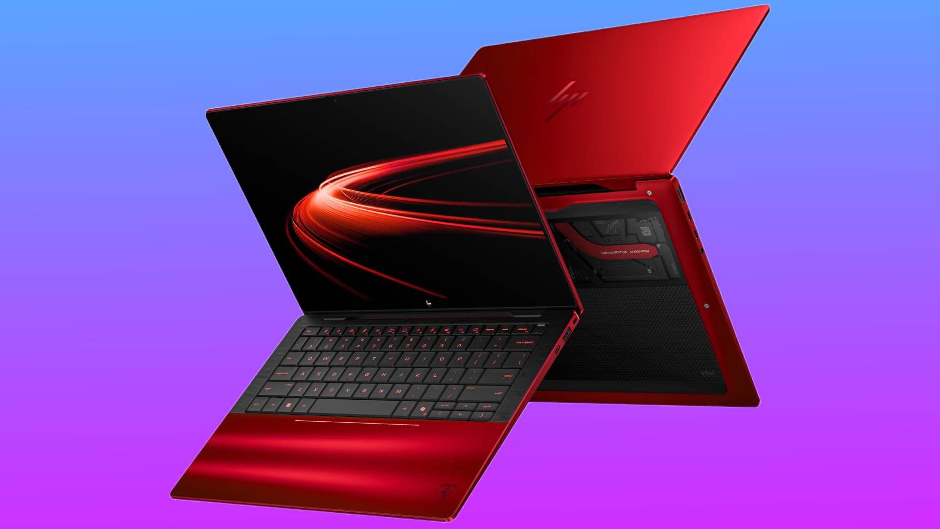 Este estiloso laptop vermelho da HP e Ferrari tem a parte inferior de Gorilla Glass, custa $5,599 e não possui uma GPU dedicada.