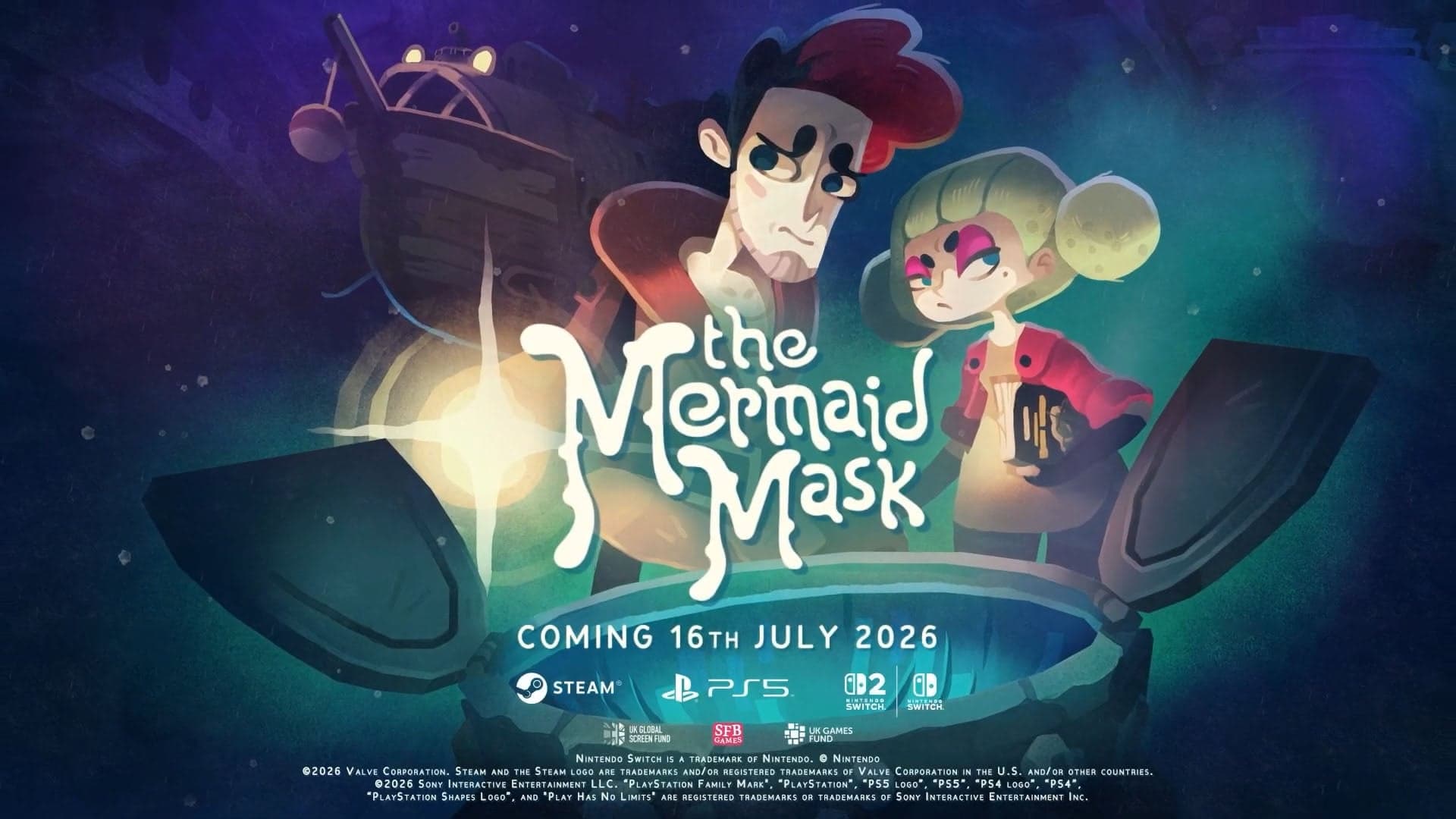 The Mermaid Mask chega em 16 de julho para PS5, Switch 2, Switch e PC