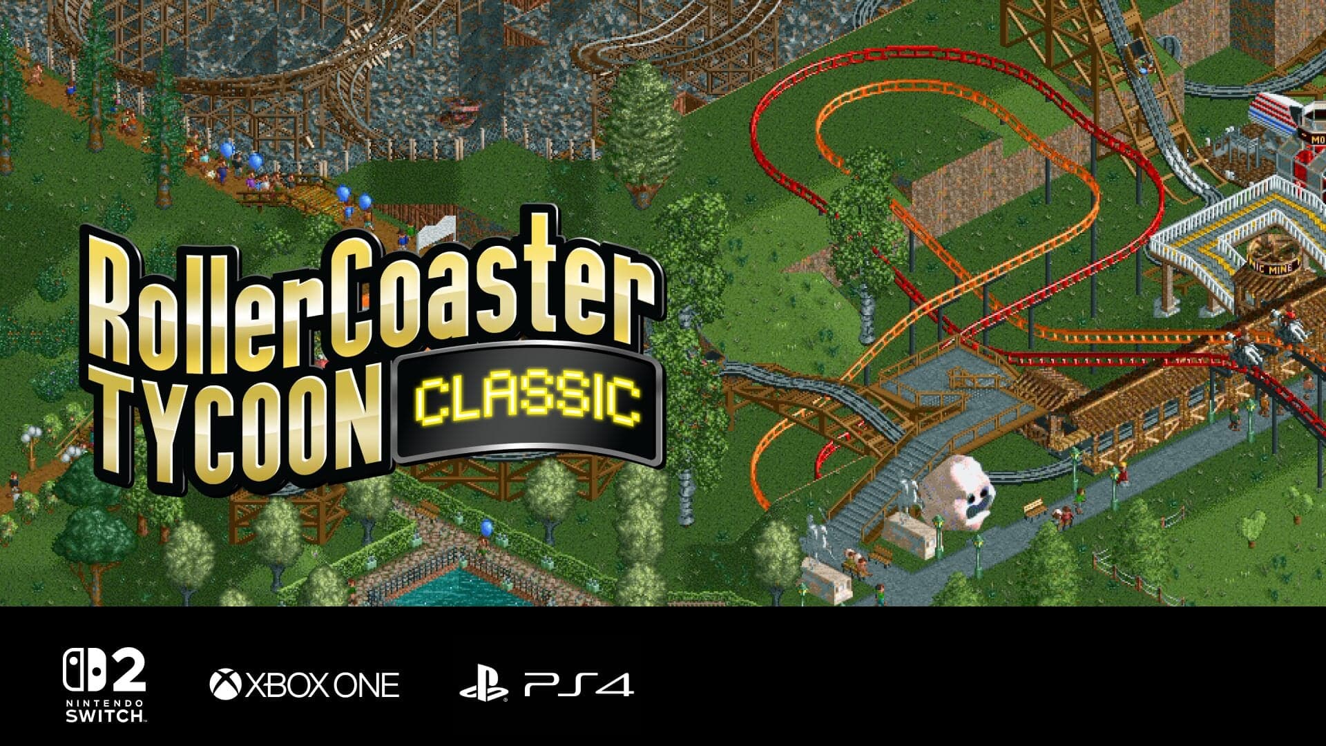 RollerCoaster Tycoon Classic já está disponível para Switch 2, PS4 e Xbox One