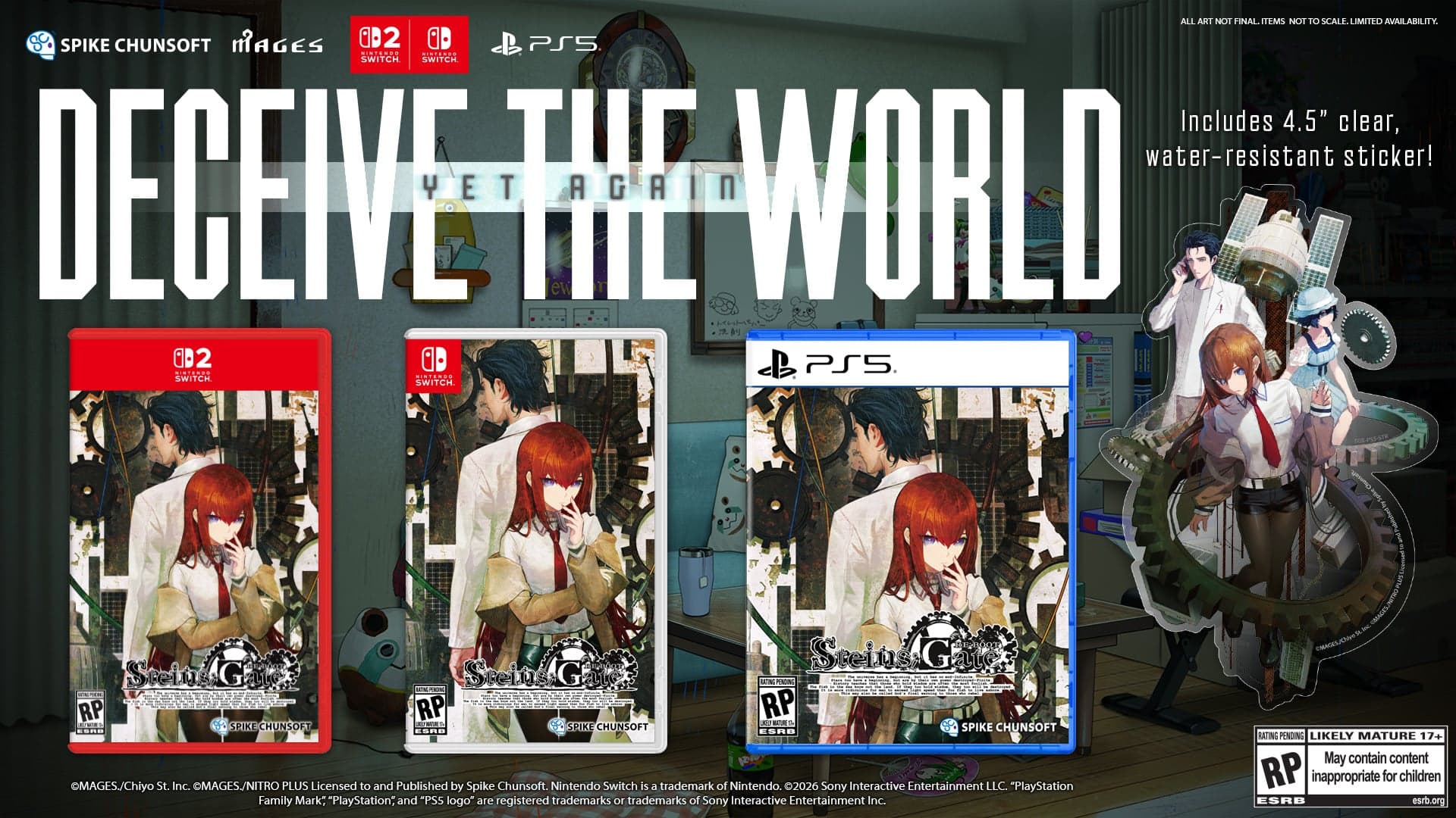 STEINS;GATE RE:BOOT chega ao ocidente em 20 de agosto para Xbox Series e PC, e 29 de outubro para PS5, Switch 2, PS4 e Switch