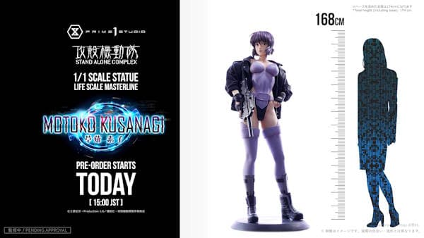 Major Motoko Kusanagi Life Size Ghost in the Shell: Stand Alone Complex Statue