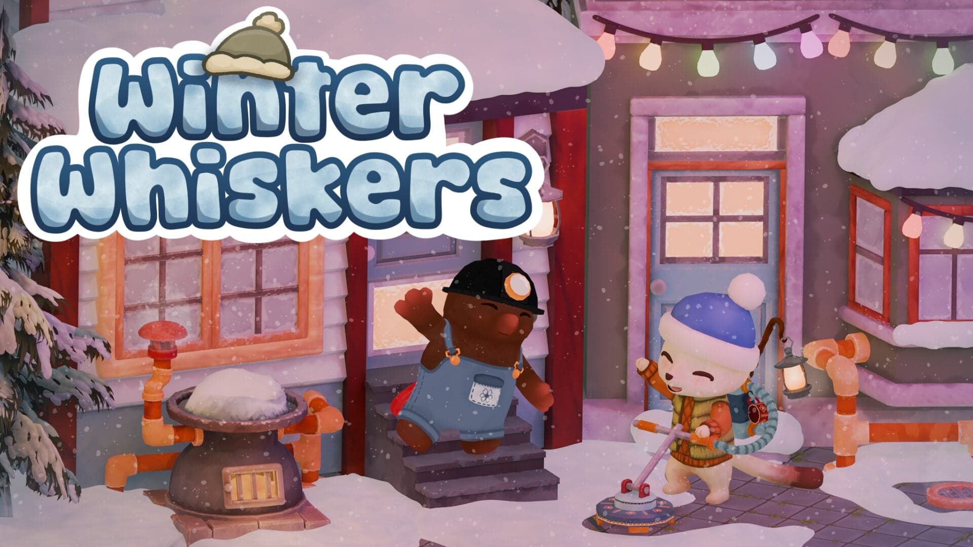 Cozy snow vacuum simulation game Winter Whiskers announced for PC